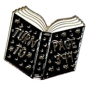 Spell Book Lapel Pin Page 394 Witch Brooch Badge Enamel Pin Accessories Jewelry